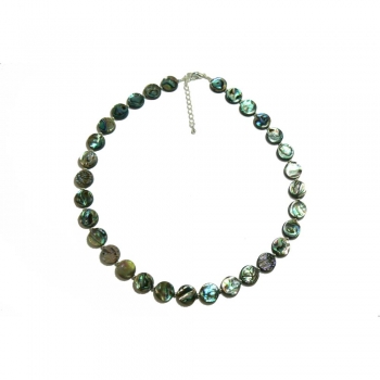 Paua Shell Necklace - Button Beads Paua Shell Necklace - Button Beads